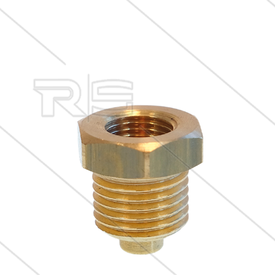 Manometerverloop - messing - 1/8&quot; bi x 1/4&quot; bu