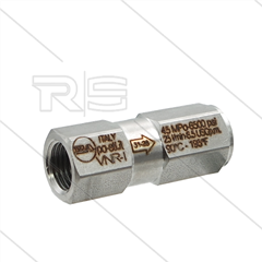 VNR-I - Terugslagklep - RVS - 400 Bar - 25 l/min - max 90°C - 2 x 1/4" bi