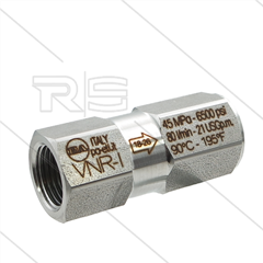 VNR-I - Terugslagklep - RVS - 400 Bar - 80 l/min - max 90°C - 2 x 1/2" bi
