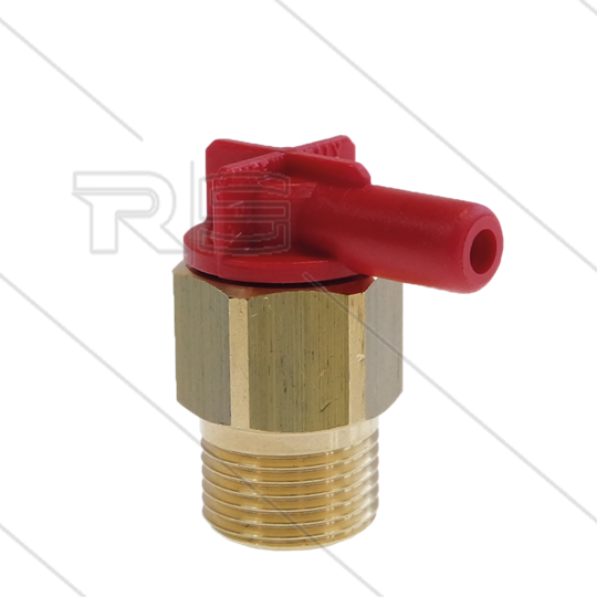 VT6 - Thermoventiel - 10 Bar - 30 l/min - openingstemp 63°C - 3/8&quot; bu - 7mm slangtule