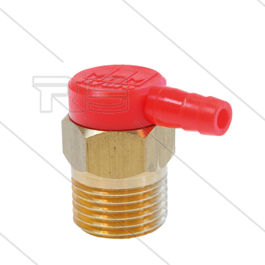 TRV - Thermoventiel - 10 Bar - 30 l/min - openingstemp 56°C - 1/2&quot; bu - 7mm slangtule