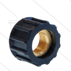 Wartelmoer Zwart - M22x1,5 - messing schroefdraad - korte bolle kop - t.b.v. perspilaar 216005.xxx