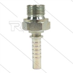 Persnippel - staal - 1/4&quot; - 1/4&quot; buitendraad - SW19