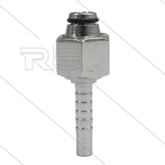 Persnippel - staal - 1/4&quot; - M18x1,5 (12L) DKOL - met O-ring - SW22