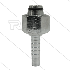 Persnippel - staal - 5/16&quot; - M18x1,5 (12L) DKOL - met O-ring - SW22