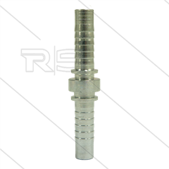 Persnippel slangverbinder - staal - 2x 5/16&quot; pilaar