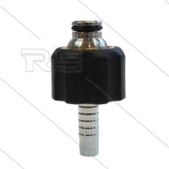 Persnippel - staal - 3/8&quot; - met korte bolle kop en O-ring inclusief M22x1,5 wartel