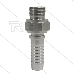 Persnippel - RVS - 1/4&quot; - 1/4&quot; buitendraad - SW17