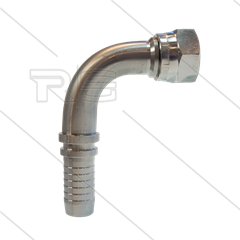 Persnippel - RVS - 3/4&quot; - 3/4&quot; wartel - 90° gebogen - SW32