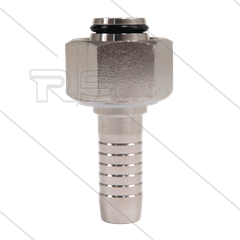 Persnippel - RVS - 1/4&quot; - M14x1,5 (8L) DKOL - met O-ring - SW17