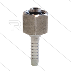 Persnippel - RVS - 5/16&quot; - M16x1,5 (10L) DKOL - met O-ring - SW19