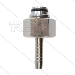 Persnippel - RVS - 5/16&quot; - M22x1,5 (15L) DKOL - met O-ring - SW27