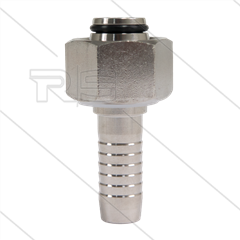Persnippel - RVS - 1/2&quot; - M22x1,5 (15L) DKOL - met O-ring - SW27