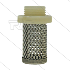 Zuigfilter - losse korf - RVS 304 met nylon aansluiting - 3/8&quot; bu