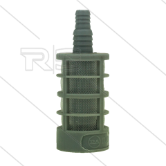 Chemiefilter - kunststof - grijs - RVS verzwaard - RVS met klep - 355 mµ - 1,5 l/min - max 40°C