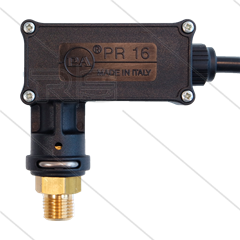 PR16 - Drukschakelaar - 1/4&quot; bu - inschakeldruk 40 Bar - max 250 Bar - (zwarte markering)