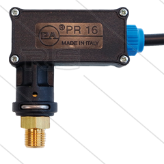 PR16 - Drukschakelaar - 1/4&quot; bu - inschakeldruk 15 Bar - max 250 Bar - (blauwe markering)