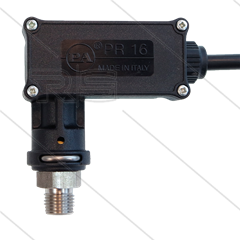 PR16 - Drukschakelaar - RVS - 1/4&quot; bu - inschakeldruk 40 Bar - max 250 Bar - (zwarte markering)