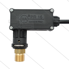 PR16 - Drukschakelaar - RVS - 1/4" bu - inschakeldruk 40 Bar - max 350 Bar - (zwarte markering)