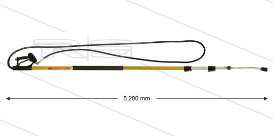 Telescooplans RP2 - 5,2 mtr - 250 Bar - 1,98 tot 5,49 meter - 3/8" bi x 1/4" bi nozzlehouder