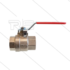 Kogelkraan 1/2&quot; bi - messing vernikkeld - met RVS handle - 50 Bar - max 160°C - 2 x 1/2&quot; bi