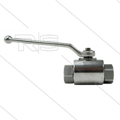 Kogelkraan 3/8&quot; - RVS316 - 500 Bar - 2 x 3/8&quot; bi