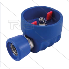 Kogelkraan 1/2&quot; - beschermd - RVS304 - 60 Bar - max 95°C - 1/2&quot; bi x ST3100 snelkoppeling