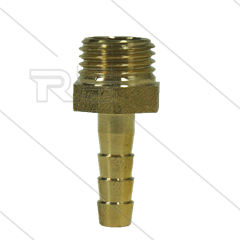Slangpilaar - messing - Ø6mm - 1/4&quot; bu