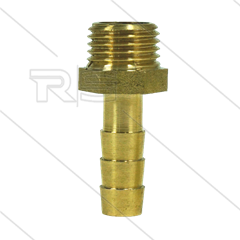 Slangpilaar - messing - Ø8mm - 1/4&quot; bu