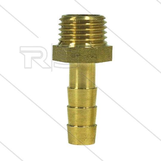 Slangpilaar - messing - Ø8mm - 1/4&quot; bu