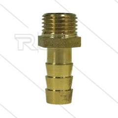 Slangpilaar - messing - Ø10mm - 1/4&quot; bu