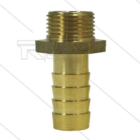 Slangpilaar - messing - Ø10mm - 1/2&quot; bu