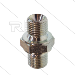 Dubbele nippel - staal - 2 x 1/8&quot; bu - BSP