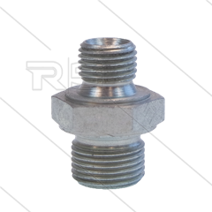Verloopnippel - staal - 1/4&quot; bu x 3/8&quot; bu - BSP