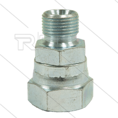 Verloopnippel - staal - 1/4&quot; bu x 1/4&quot; wartel - BSP