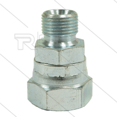 Verloopnippel - staal - 1/4&quot; bu x 3/8&quot; wartel - BSP