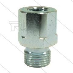 Verloopnippel - staal - 1/4&quot; bu (60° conus) x 1/8&quot; bi - BSP