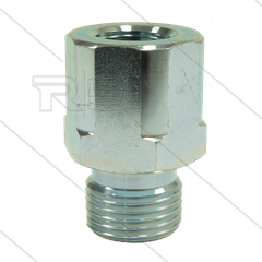 Verloopnippel - staal - 1/8&quot; bu (60° conus) x 1/4&quot; bi - BSP