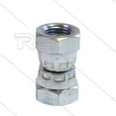 Dubbele wartel - staal - 2 x 3/8" W 