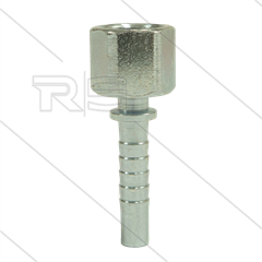 Persnippel - RVS - 1/4&quot; - 1/4&quot; vaste binnendraad - BSP - SW17