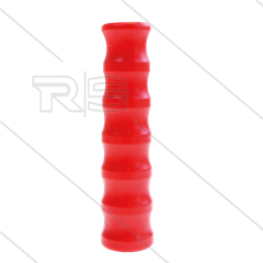 Knikbescherming 3/8&quot; - rood - met borglip en ribbelprofiel - binnen Ø20,5mm