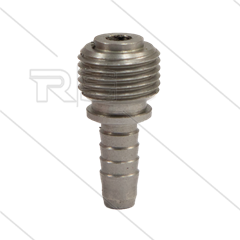 Persnippel - RVS - NW5 (3/16&quot;) - 1/8&quot; bu - t.b.v. bronze rioolslang - alleen in combinatie met