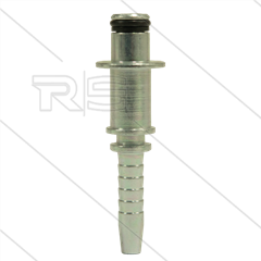 Persnippel - staal - 1/4&quot; - DN06 - Ø10mm pistoolaansluiting met Ø15,5mm sluitplaat