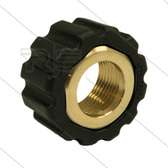 Wartelmoer Zwart - M22x1,5 - messing schroefdraad - t.b.v. perspilaar