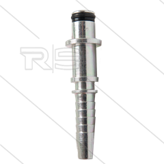 Persnippel - staal - 5/16&quot; - DN08 - Ø10mm pistoolaansluiting met Ø15,5mm sluitplaat