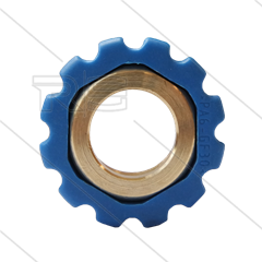 Wartelmoer Blauw - M22x1,5 - messing schroefdraad -  t.b.v. perspilaar