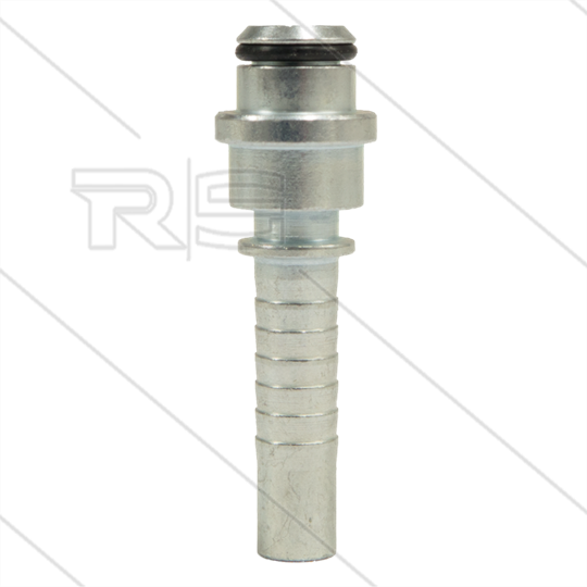 Persnippel - staal - 3/8&quot; - vlak - met O-ring - t.b.v. M22x1,5 wartel