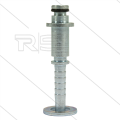 Persnippel - staal - 1/4&quot; - DN06 - Ø10mm pistoolaansluiting met Ø21mm sluitplaat