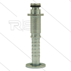 Persnippel - staal - 5/16&quot; - DN08 - Ø10mm pistoolaansluiting met Ø21mm sluitplaat