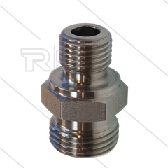 Verloopnippel - RVS - 1/4&quot; bu x M18x1,5 bu (12L)